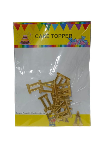 CLOCK ACRYLIC NO 1 INCH GOLDEN ROMAN