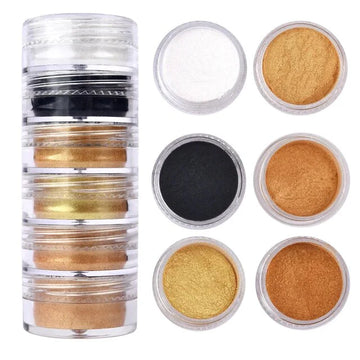 6 SHADE PEARL MICA POWDER (F) 123006