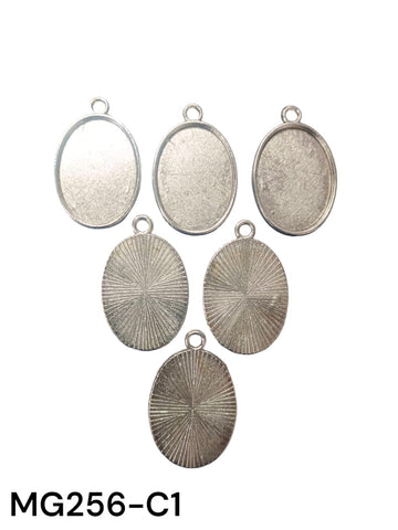 OVAL SHAPE METAL 6 SILVER