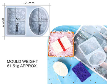 2 In 1 Rectangle & Oval Soap & Candle Mould SM0101