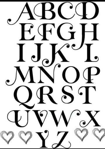 ALPHABET 25 RESIN STICKER