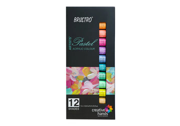 BRUSTRO Artists ’ Acrylic Pastel Colour Set of 12 Colours X 12ML Tubes