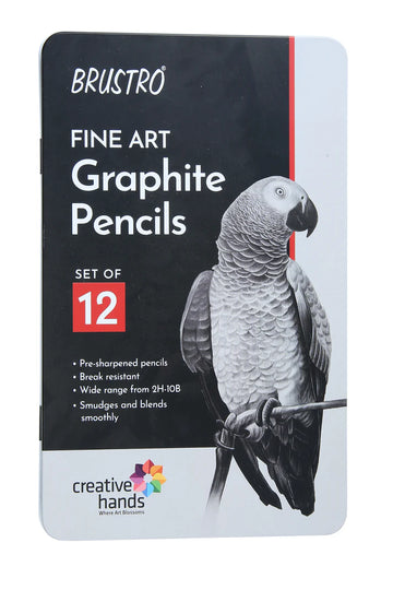 BRUSTRO Fine Art Graphite Pencil - Set of 12