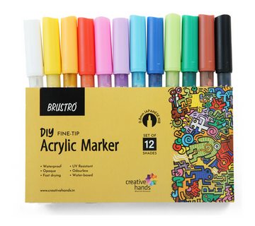 BR ACRYLIC MARKER SET OF 12