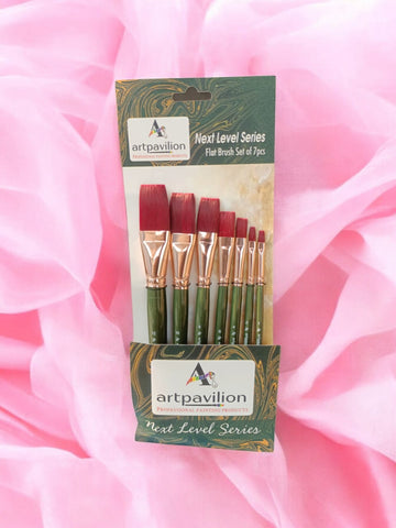 NEXT LEVEL SERIES FLAT BRUSH SET OF 7 PCS