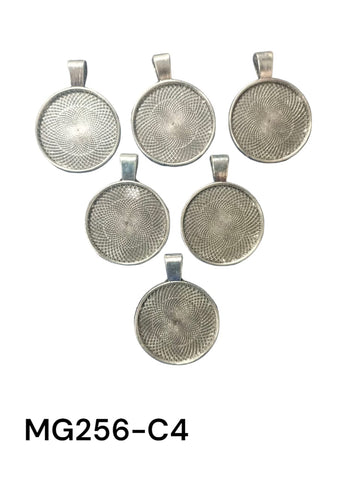 BEZEL MG256C4 ROUND SHAPE METAL 6 PCS SILVER