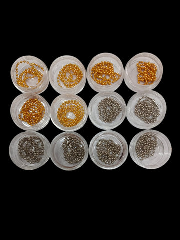RESIN SILVER CHAIN SET OF 12 PCS