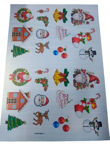 RESIN INSERT SHEET CHRISTMAS 1