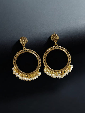 EAR RING JHUMKA GOLD WITH MOTI
