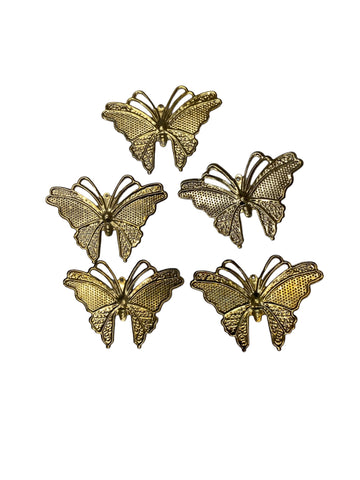 Metal Charms Butterfly set of 5