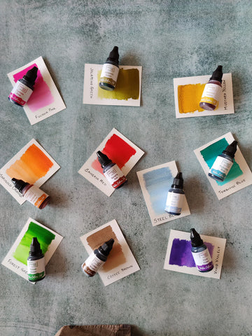Watercolor Inks - Pack 1 - Set of 10 Inks
