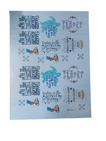 RESIN INSERT SHEET MOTIVATION 1