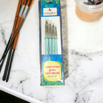 AP IMMITATION QUILL MOP BRUSH MI-4 ( WOODEN HANDLE MAY DIFFER IN COLOR)