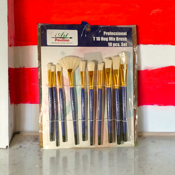 AP T 10 HOG MIX BRUSH SET OF 10 FOR OIL PAINTS