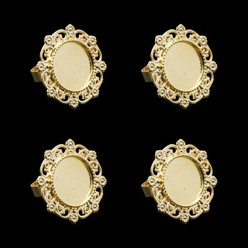Gold Ring Bezels RB012