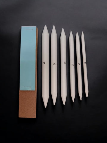 White Paper Art Blending Stump and Tortillon for Student Artists Drawing Shading with Sand Paper for Sharpening Pastel Pencils and Cleaning Paper Stumps