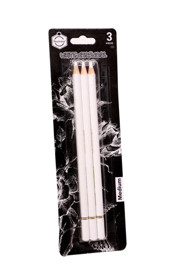White Charcol Pencils Set of 3