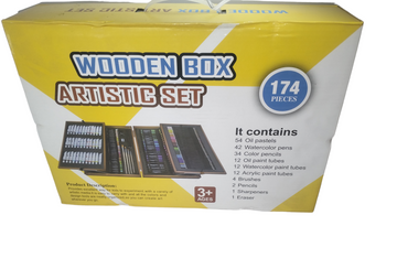 WOODEN BOX ARTISTIC SET