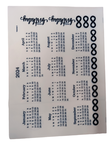 CALENDAR 2 RESIN INSERT SHEET
