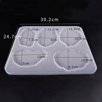 5 Cavity Agate Coaster Mould URP067