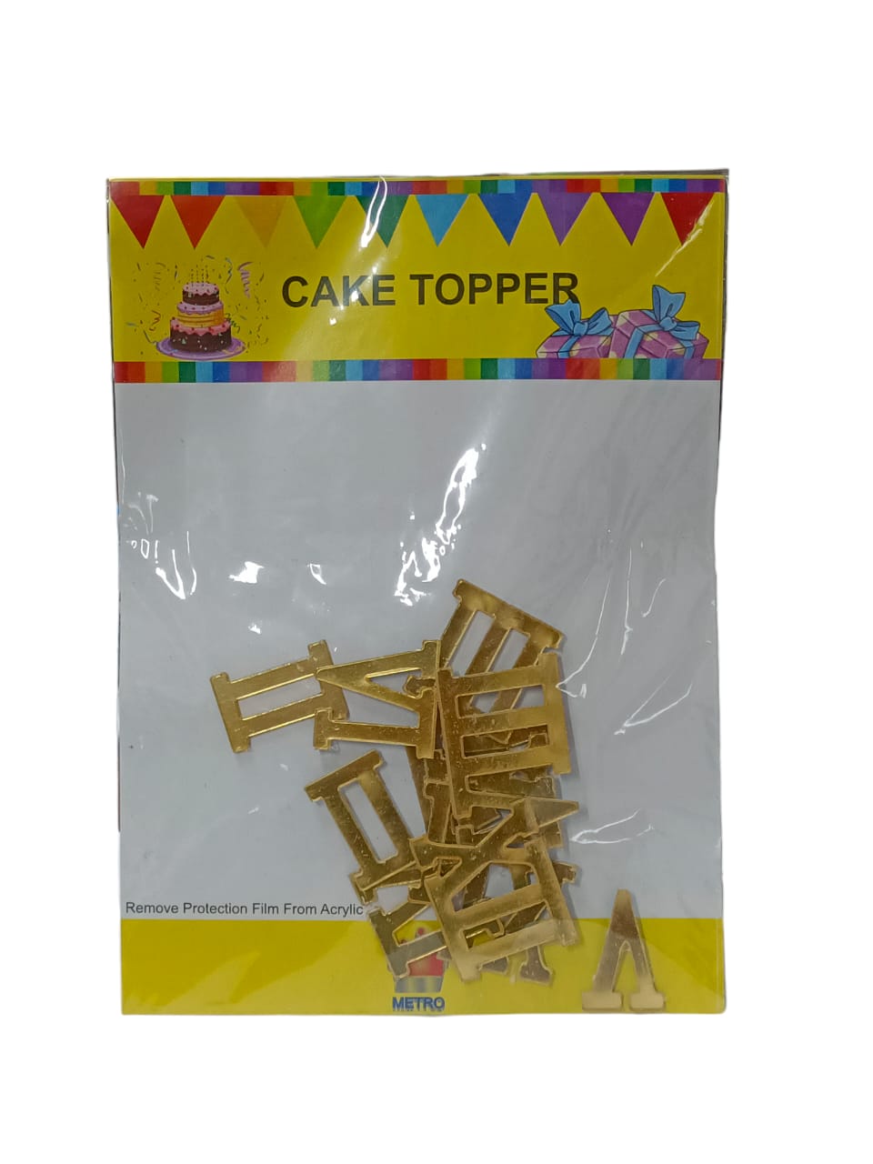CLOCK ACRYLIC NO 1 INCH GOLDEN ROMAN