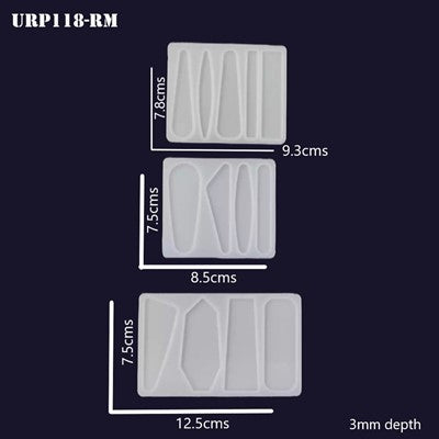 HAIR CLIP RESIN MOLD - SET OF 3 MOLD - URP118-RM