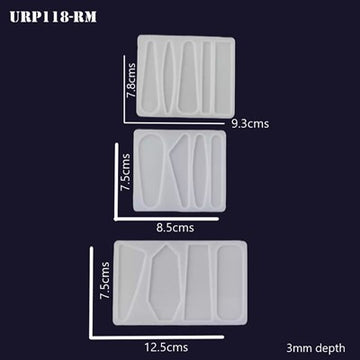 HAIR CLIP RESIN MOLD - SET OF 3 MOLD - URP118-RM