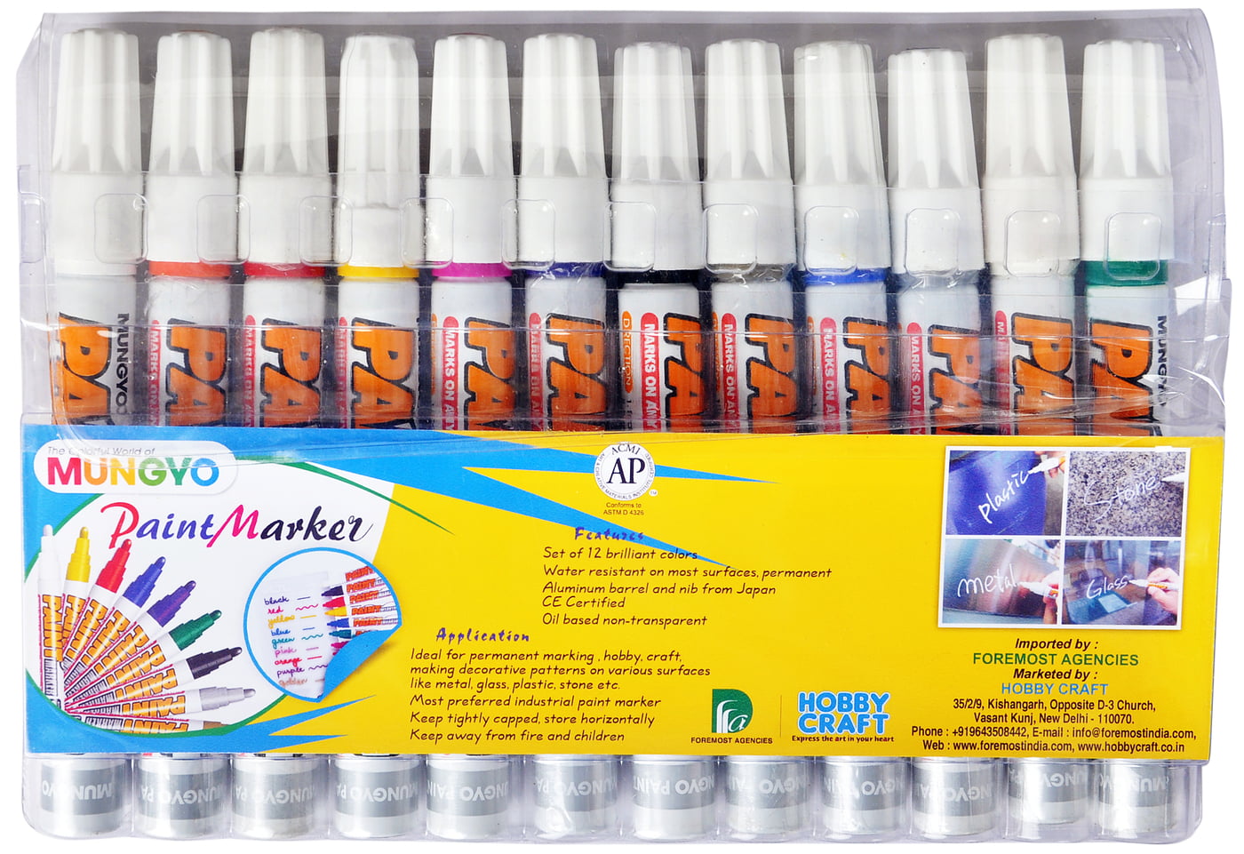 MUNGYO PAINT MARKER, 1DOZ., PINK
