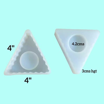 4" TRIANGLE SHAPE - TEALIGHT CANDLE HOLDER MOLD - URP152-RM