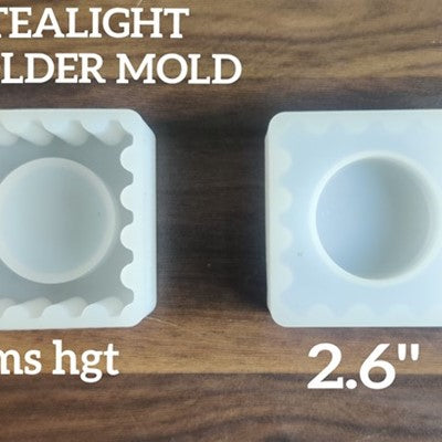 Sqaure Shape Tea Light Candle Holder Mould URP153