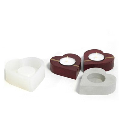 3"HEART SHAPE - TEALIGHT CANDLE HOLDER MOLD - URP155-RM