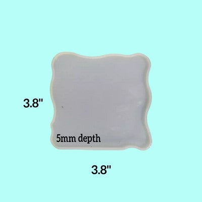 3.8" X 3.8" X 5MM AGATE SQUARE MOLD - URP166-RM