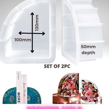 BOOKEND MOLD - 130MM X 100MM X 50MM - set of 2pc - URP193- RM