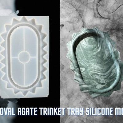 Zigzag Oval Trinklet Tray Mould URP221