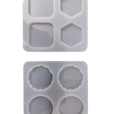 2 In 1 Pop Socket Mould (Agate, Round, Square, Hexagon) - URP227- RM