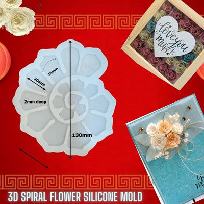 5" 3D Flower Designs Mould URP-263