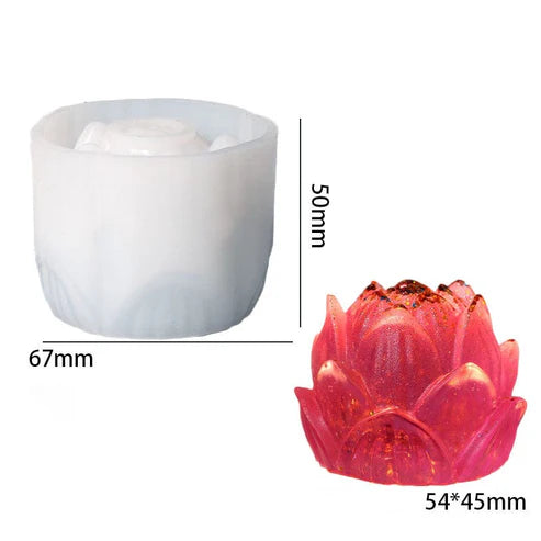 3D Lotus Candle Mould SM0296