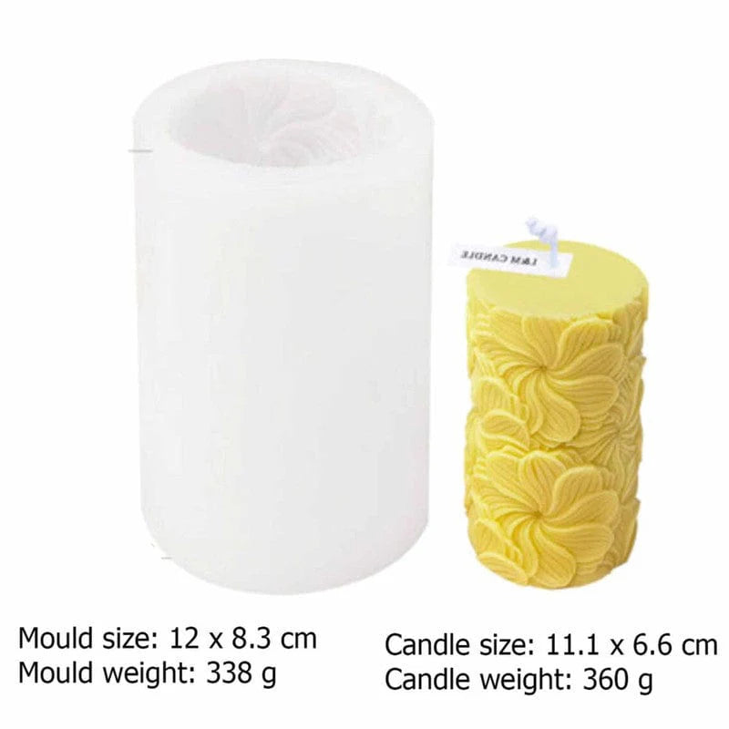 3D Swirl Flower Tower Candle Mould SRN 15-41