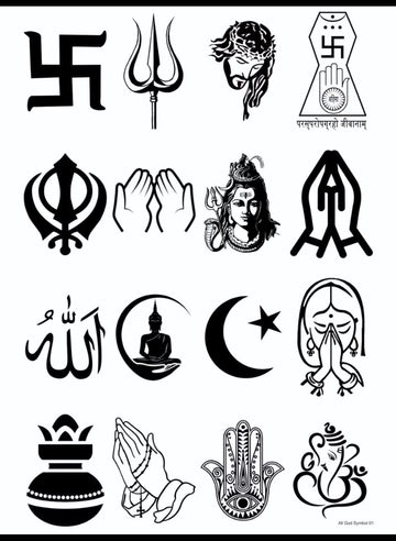 ALL GOD SYMBOLS 01 RESIN STICKER