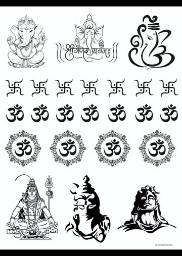 ALL GOD SYMBOLS RESIN STICKER