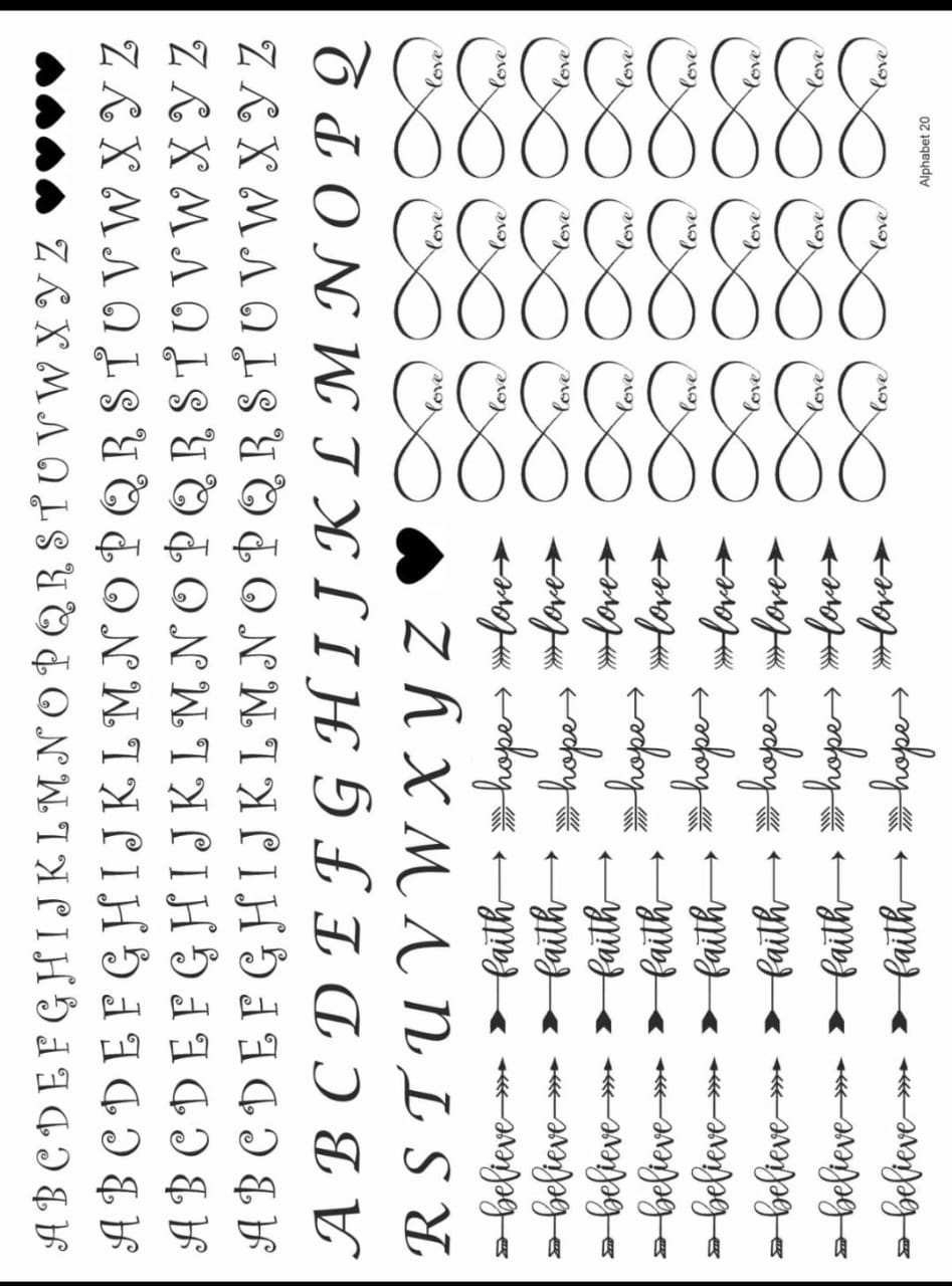 ALPHABET 20 RESIN STICKER