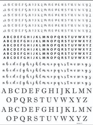 ALPHABET 15 RESIN STICKER