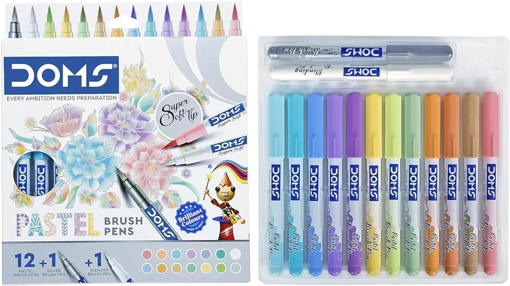 DOMES PASTEL TONE BRUSH PENS PACK OF 14