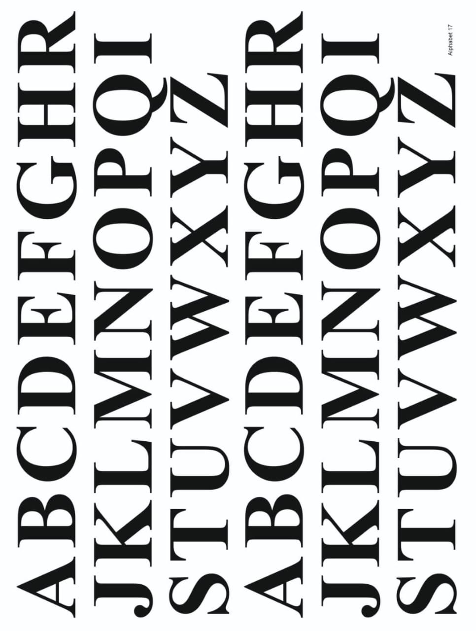 ALPHABET 17 RESIN STICKER