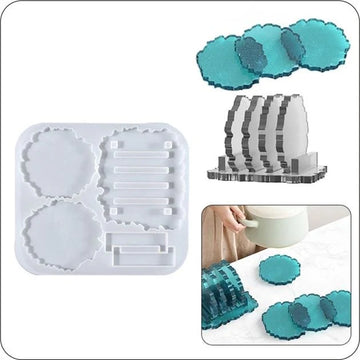 AGATE COASTER WITH STAND MOULD 86258