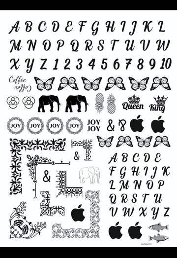 ALPHABET 03 RESIN STICKER