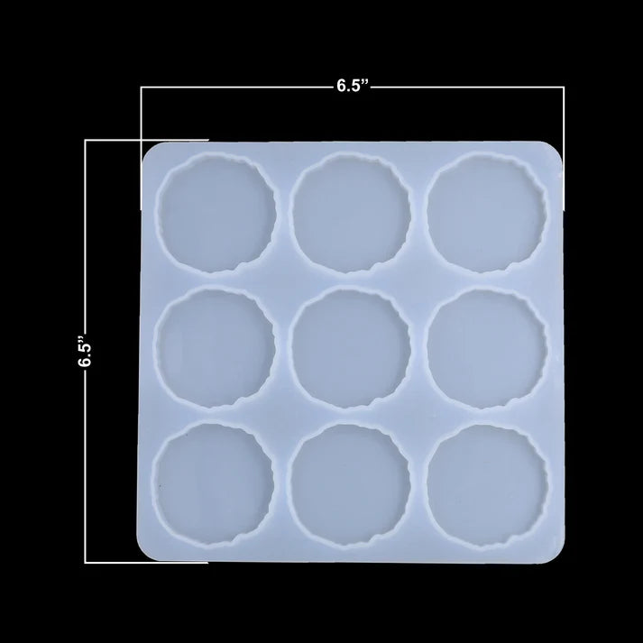 9 Cavity 2" Agate Keychain & Pendant Mould 47162