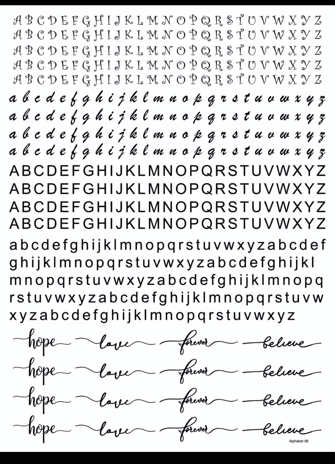 ALPHABET 06 RESIN STICKER