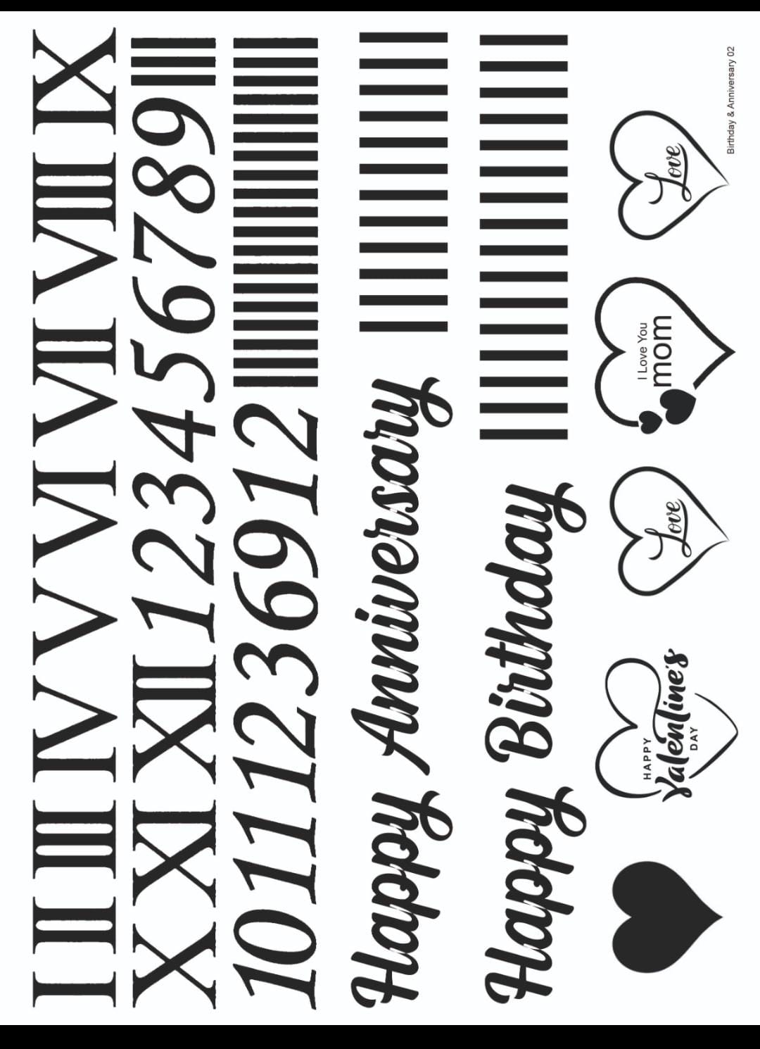 RESIN SHEET BIRTHDAY & ANNIVERSARY 02