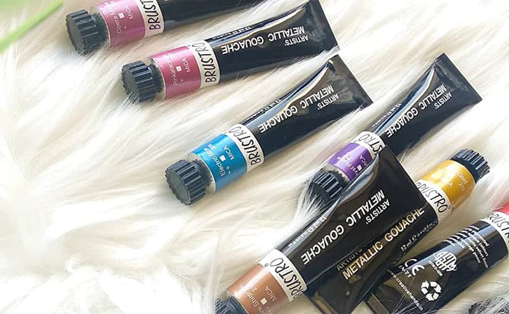 Brustro Artists' Metallic Gouache Set of 18x12ml